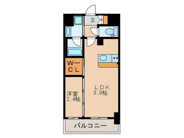 ﾊｰﾓﾆｰﾚｼﾞﾃﾞﾝｽ名古屋ＥＡＳＴの物件間取画像